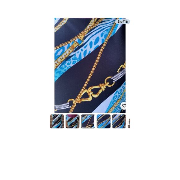 CACHE Size 12 Blue Blk Gold Chain Cheetah Print Fitt Dress Lined Sleeveless Sexy - Picture 5 of 8